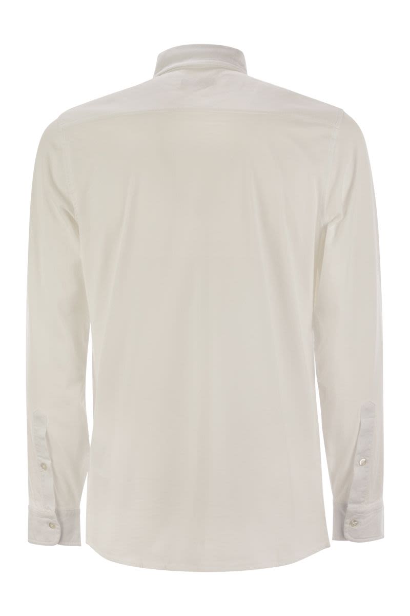 FAY Men's Regular Fit French Collar Cotton T-Shirt