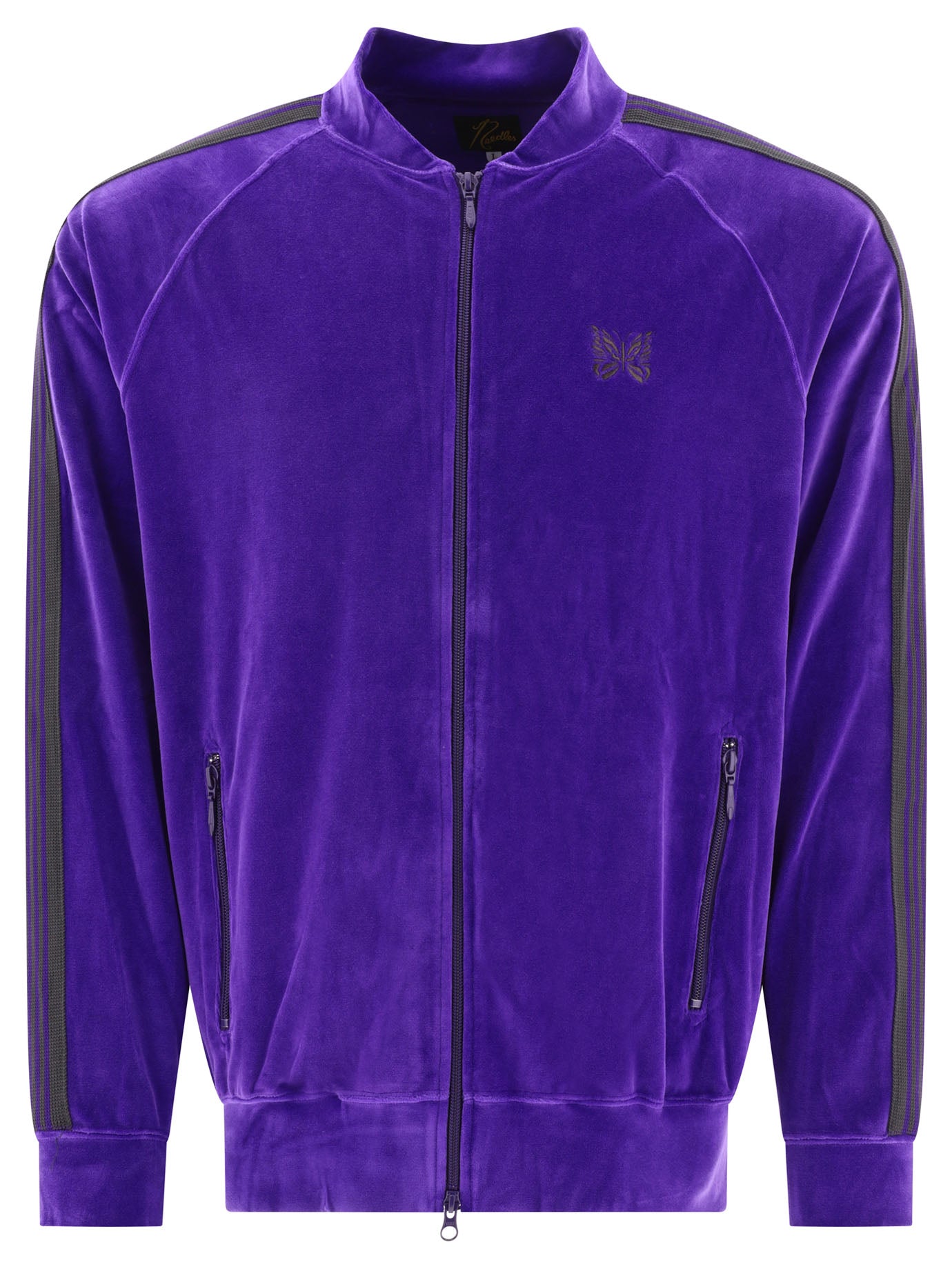 NEEDLES Regular Fit Velvet Sweatshirt with Zipped Pockets