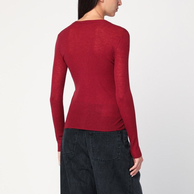 6397 Semi-Sheer Knit Cardigan - Fitted V-Neck