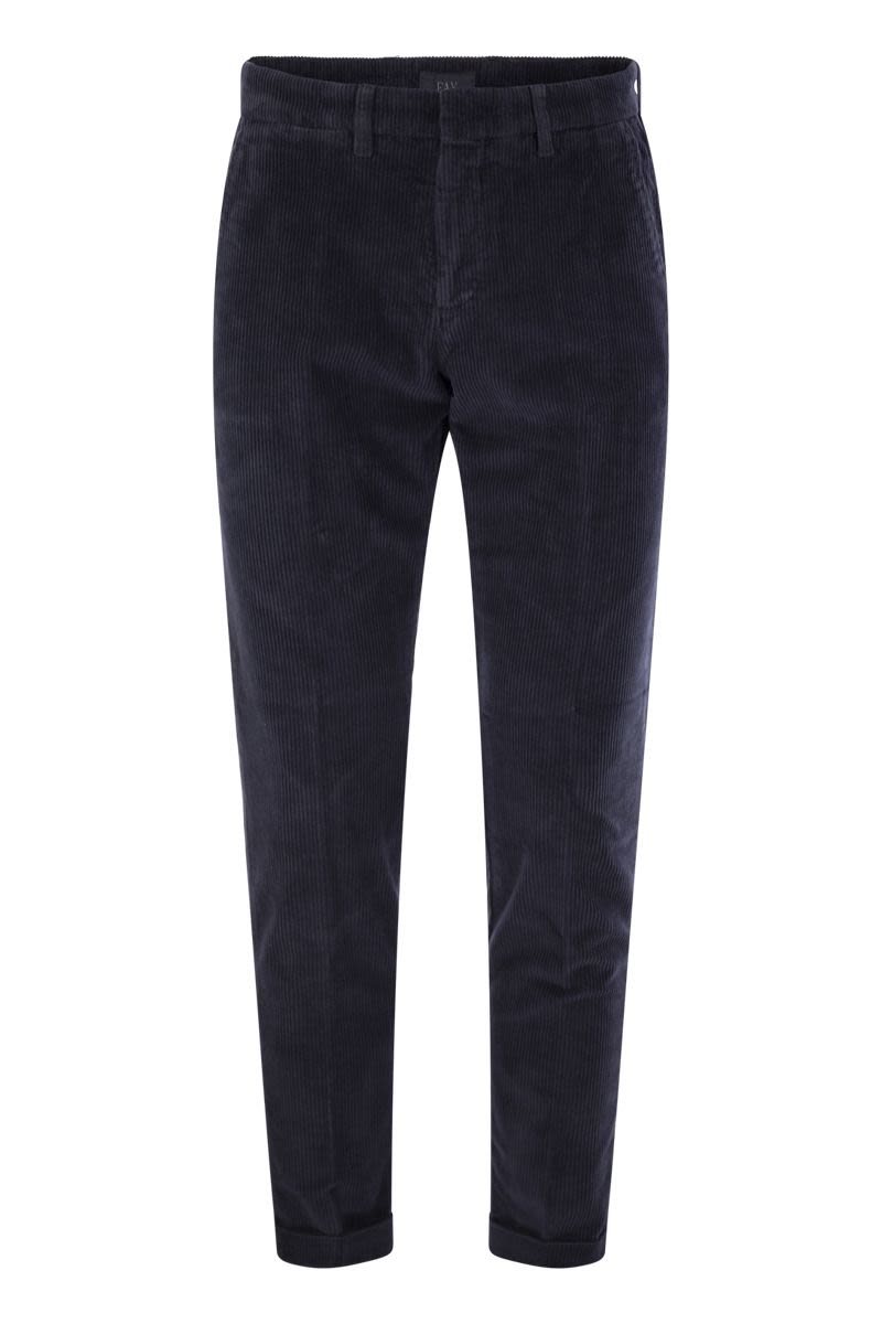FAY Slim Corduroy Trousers for Men - Fall/Winter 2025