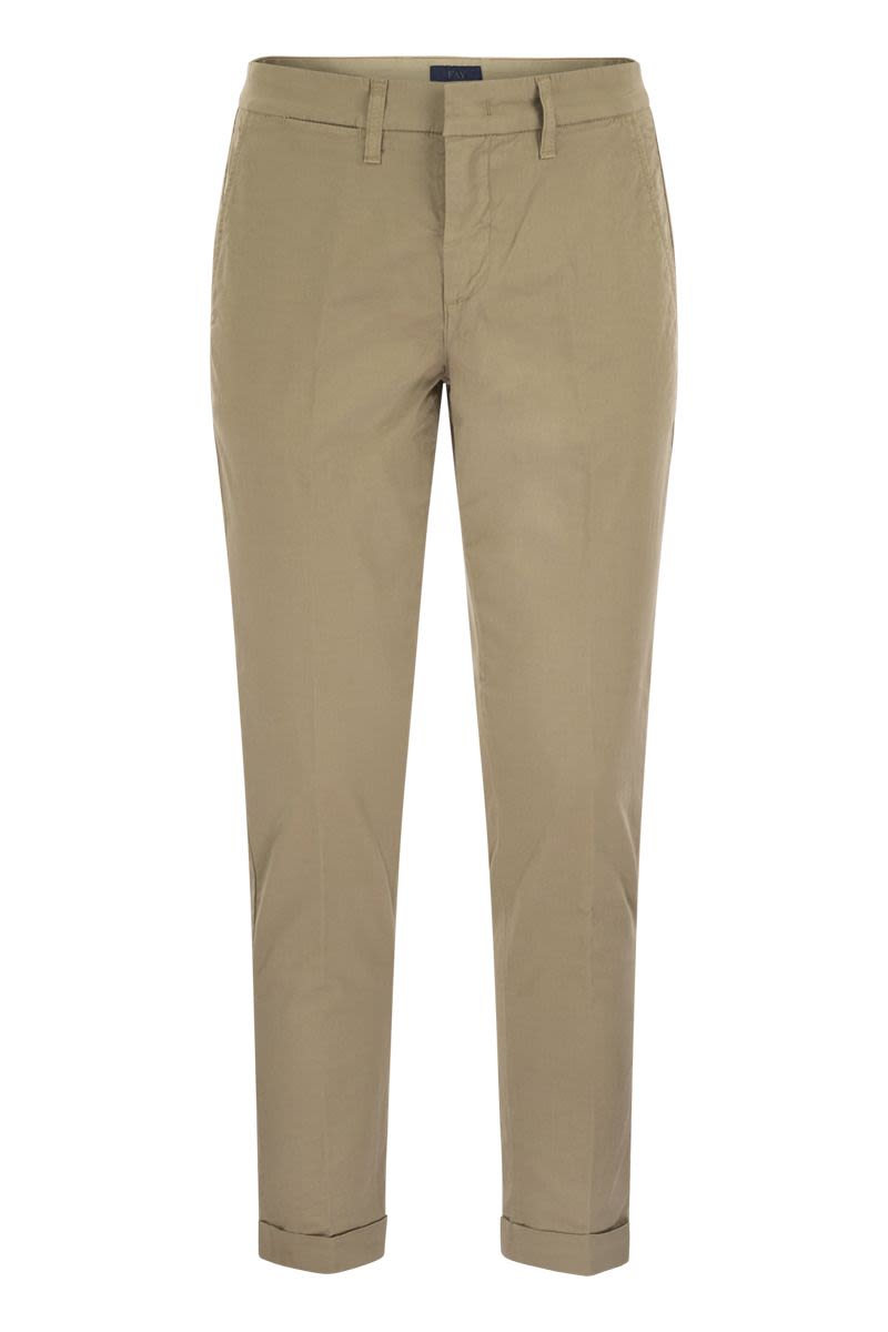 FAY Slim Fit Capri Trousers
