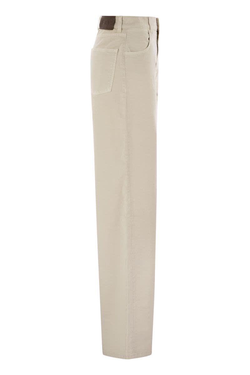 FAY High Waist 5-Pocket Flare Trousers