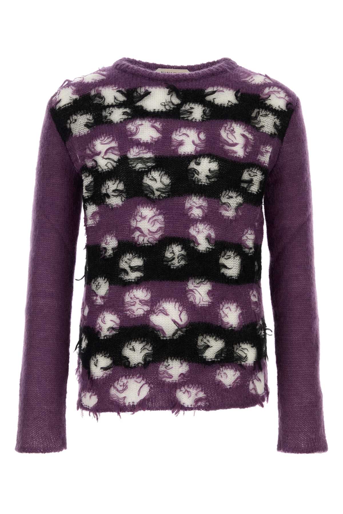 NAMACHEKO Multicolor Wool Blend Double Layer Intarsia Crewneck Sweater - Men