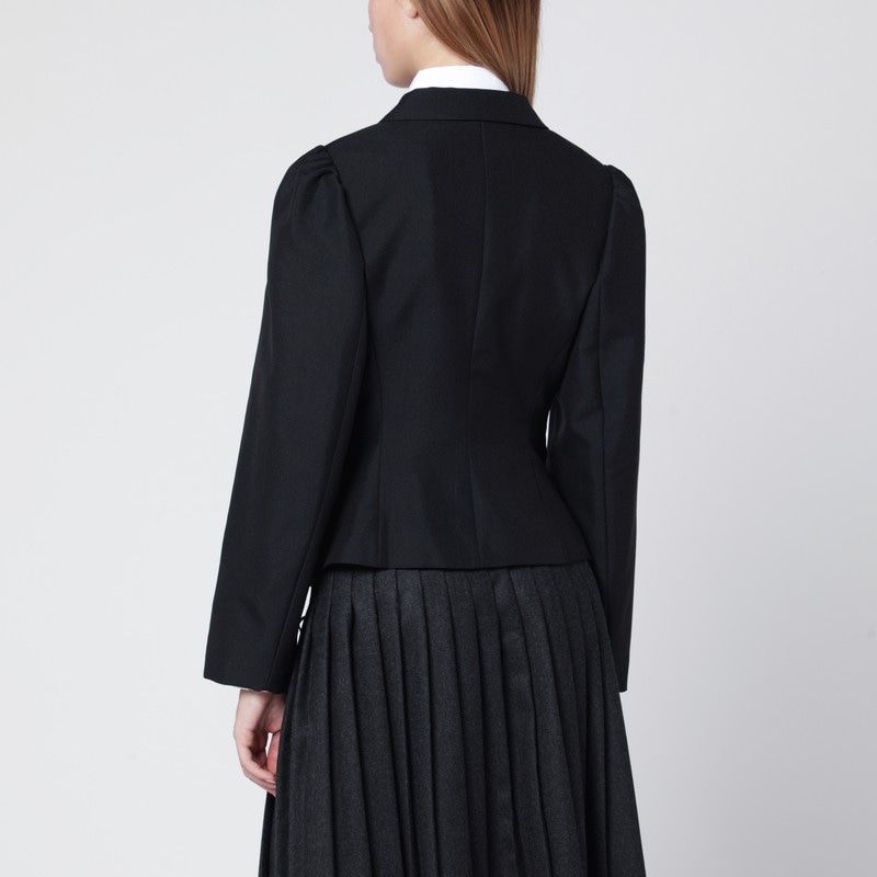 NAMACHEKO Wool-Blend Fitted Jacket with Peaked Lapels for Women