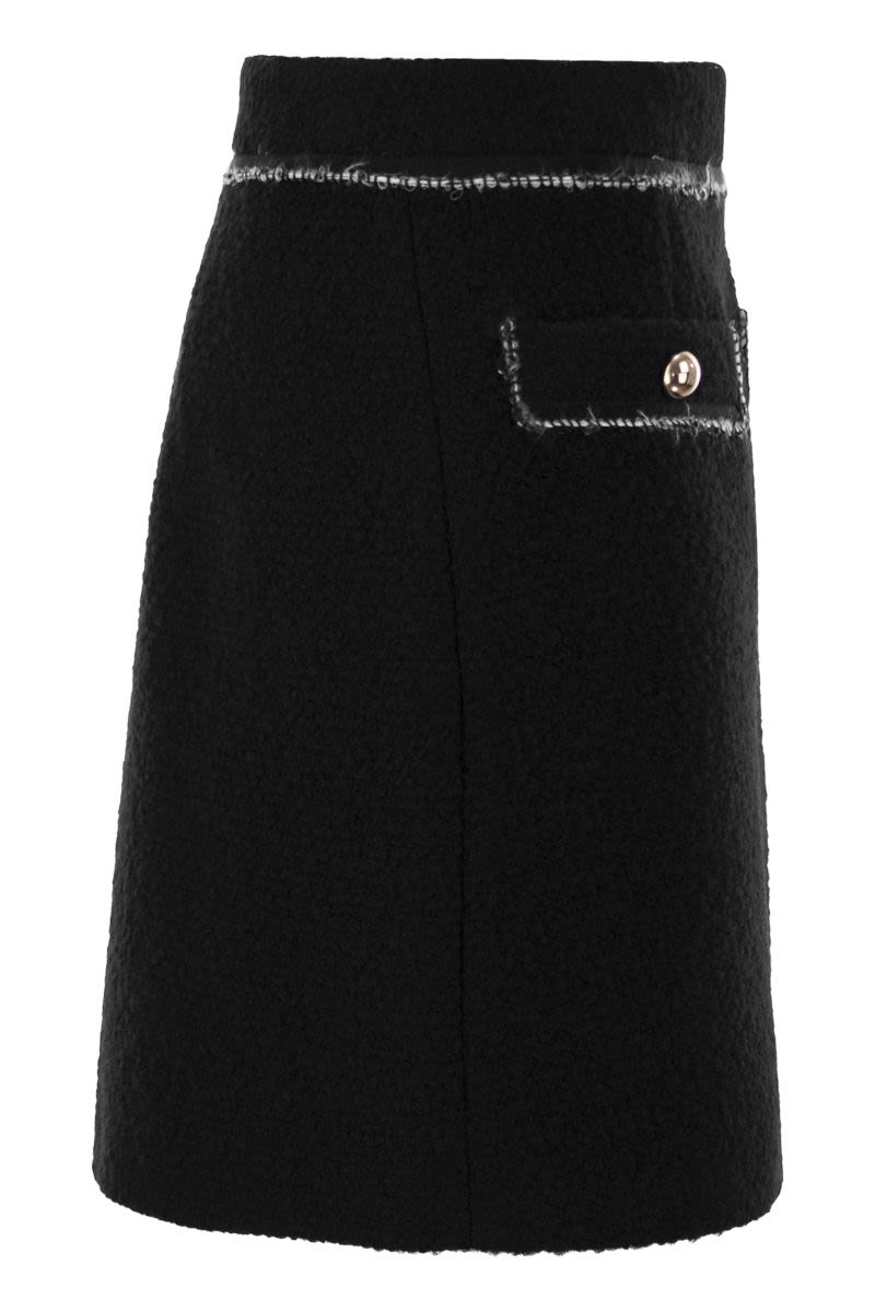 FAY Mini Wool Short Skirt