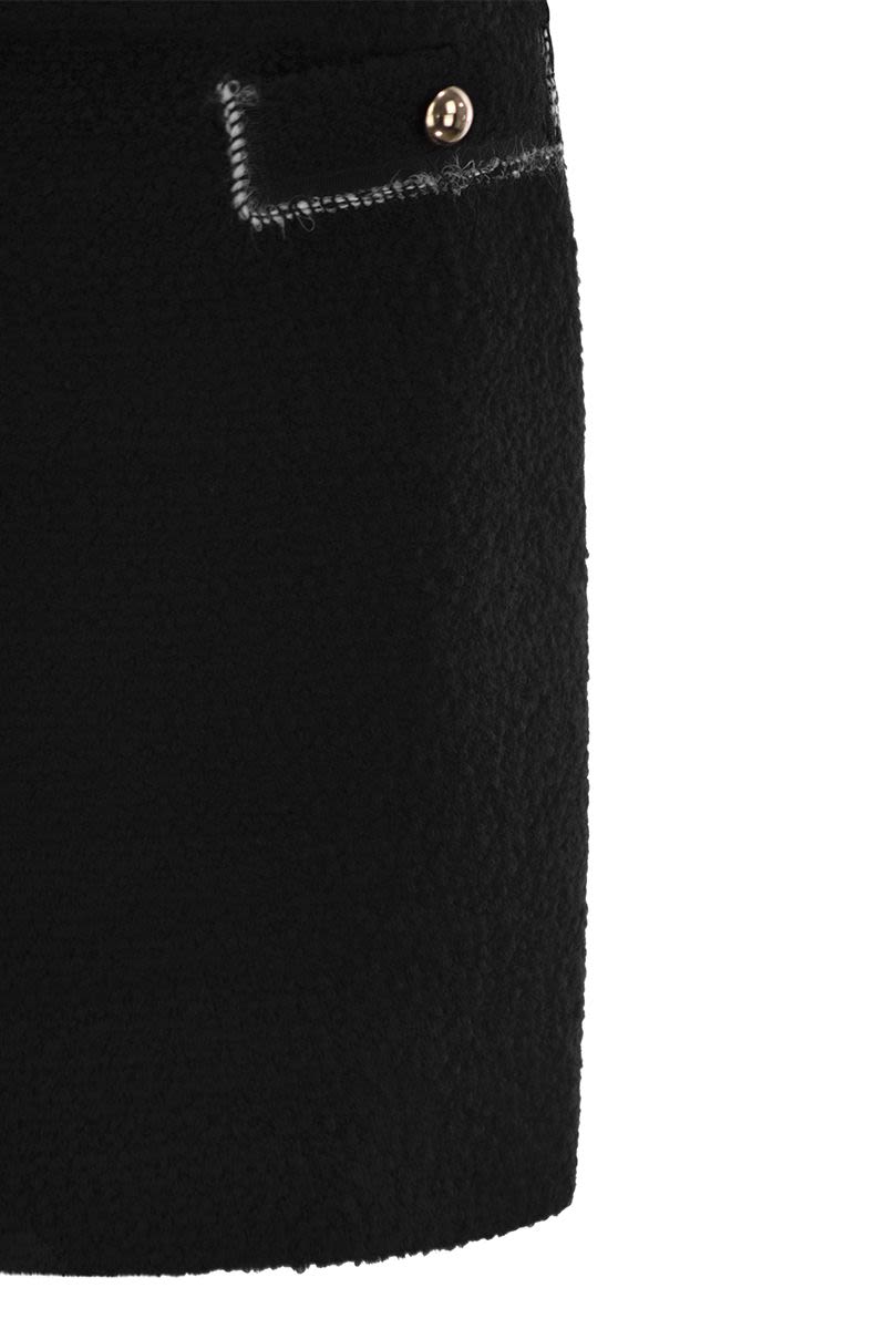 FAY Mini Wool Short Skirt