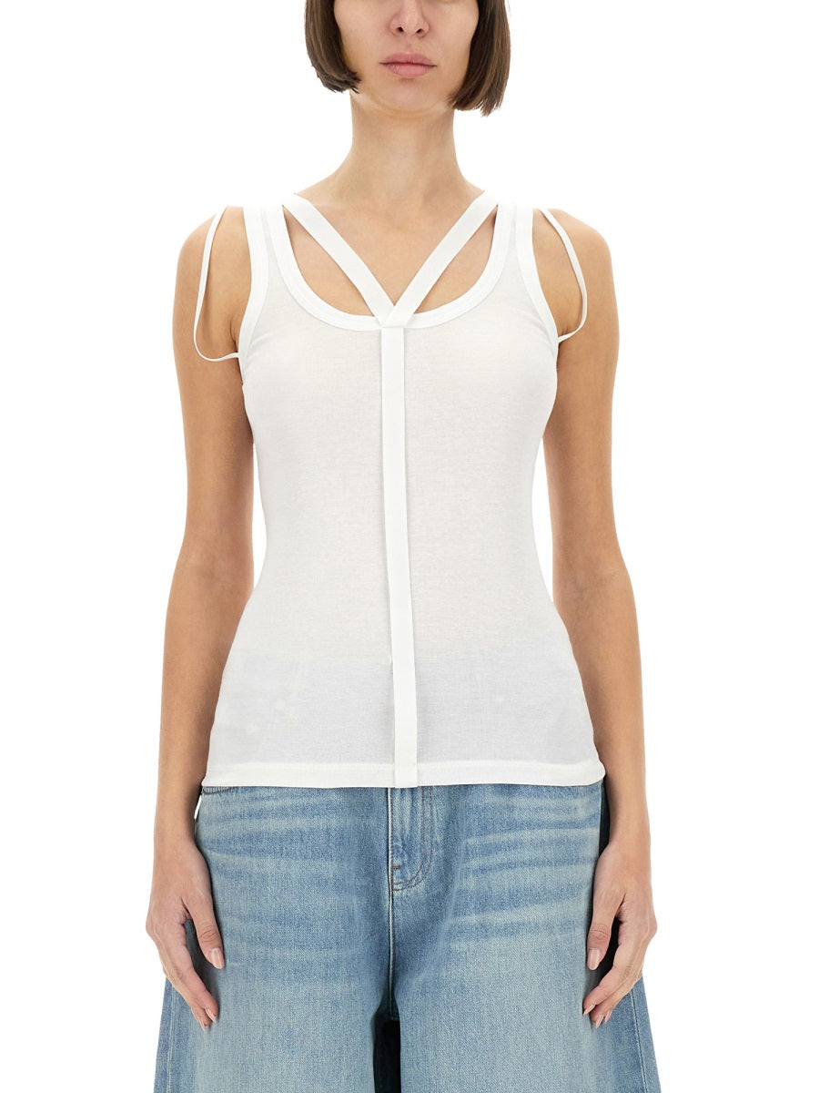 HELMUT LANG Slim Fit Racer Top - Size S