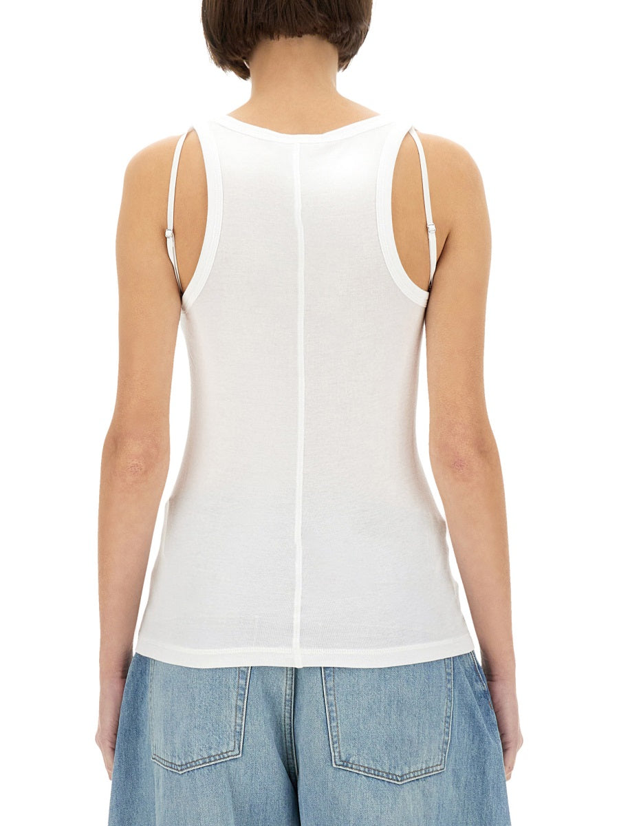 HELMUT LANG Slim Fit Racer Top - Size S