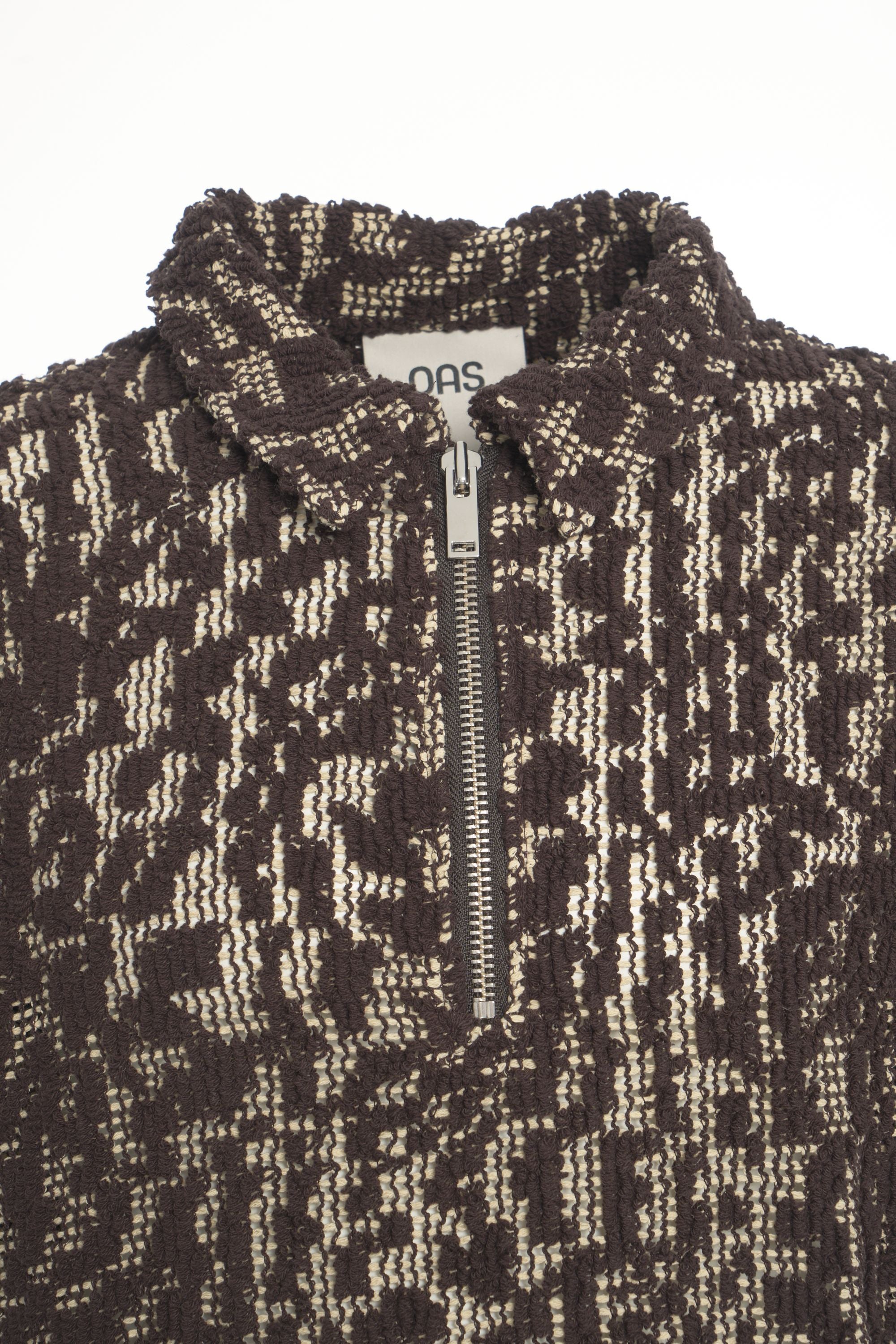 OAS Luxurious Pullover Knit Sweater with High Collar and Half-Zip Front