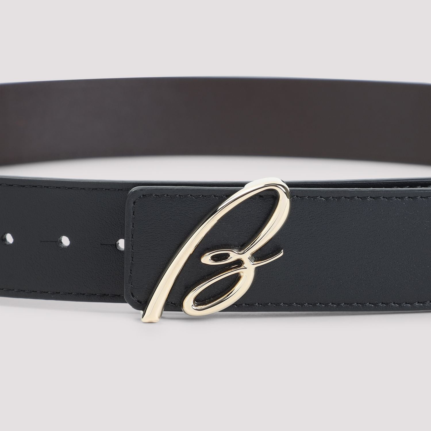 BRIONI Reversible Leather Belt with B Logo for Men
