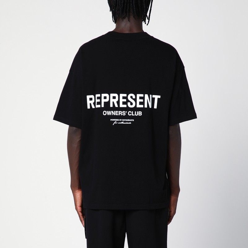 REPRESENT Essential Crewneck T-Shirt with Logo