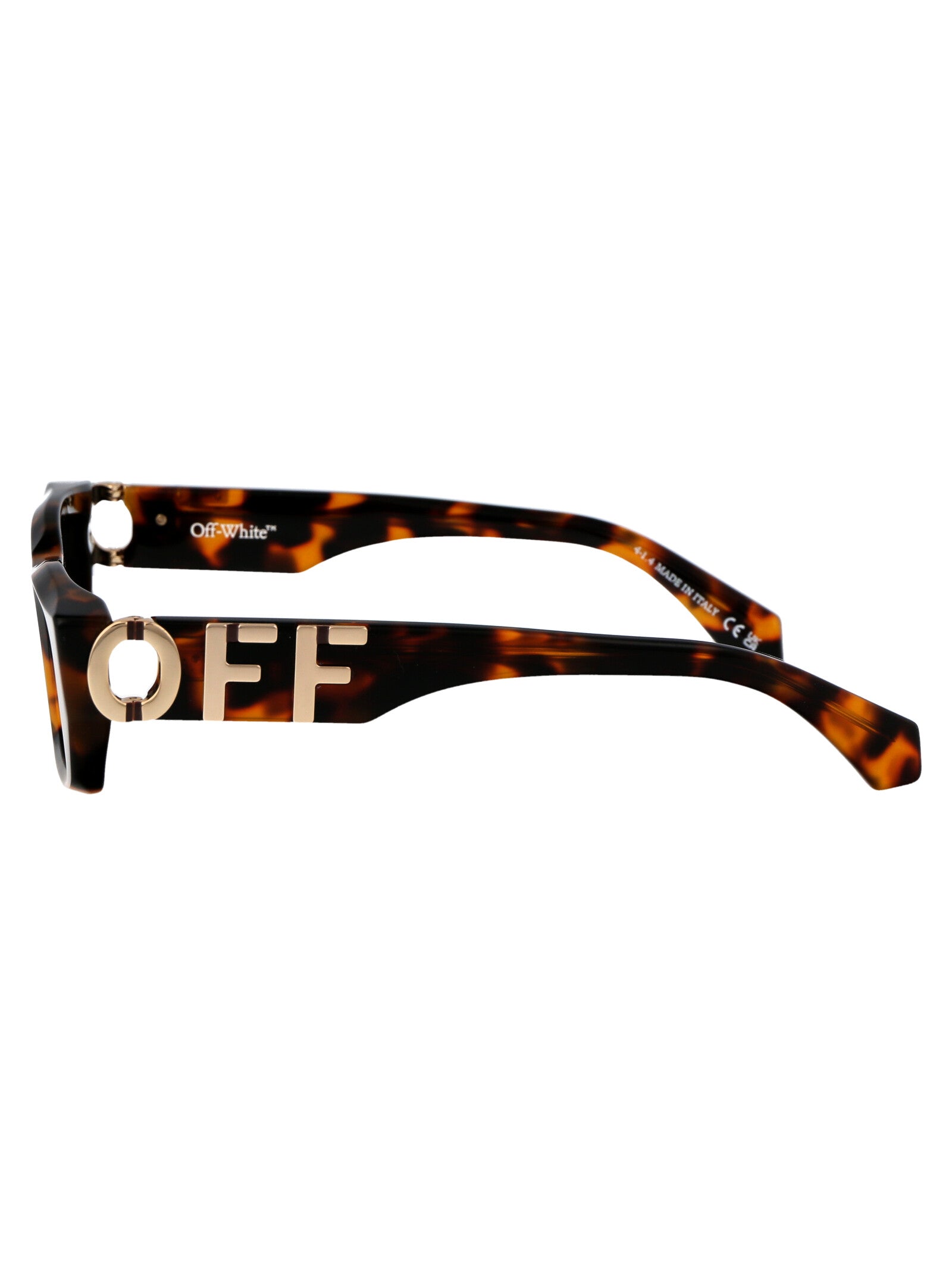 OFF-WHITE Havana Style Acetate Sunglasses - Unisex