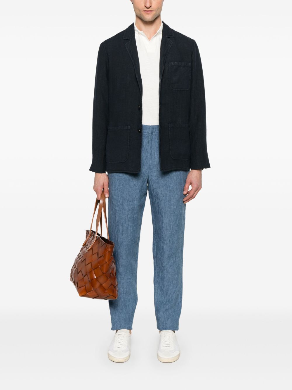 BOGLIOLI Lightweight Linen Single-Breasted Jacket for Men