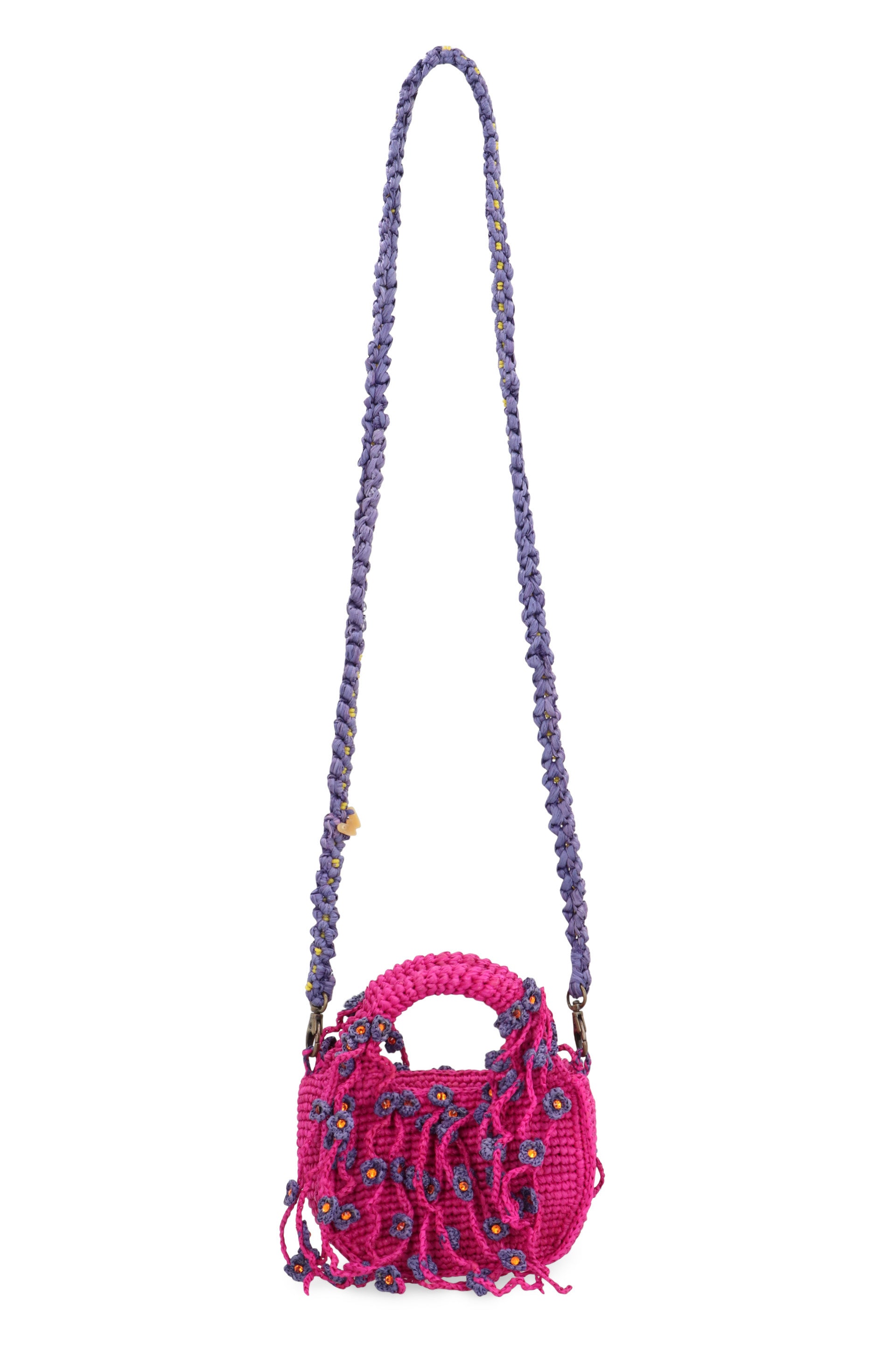 MADE FOR A WOMAN Mini Woven Raffia Handbag with Adjustable Strap