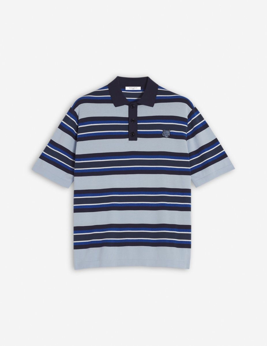 MAISON KITSUNÉ Fine Gauge Striped Polo - SS25 for Men