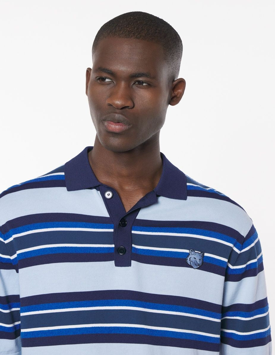 MAISON KITSUNÉ Fine Gauge Striped Polo - SS25 for Men