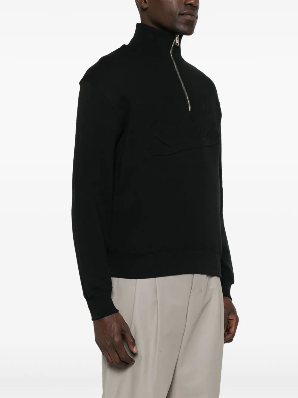 MAISON KITSUNÉ Varsity Half Zip Comfort Sweater for Men
