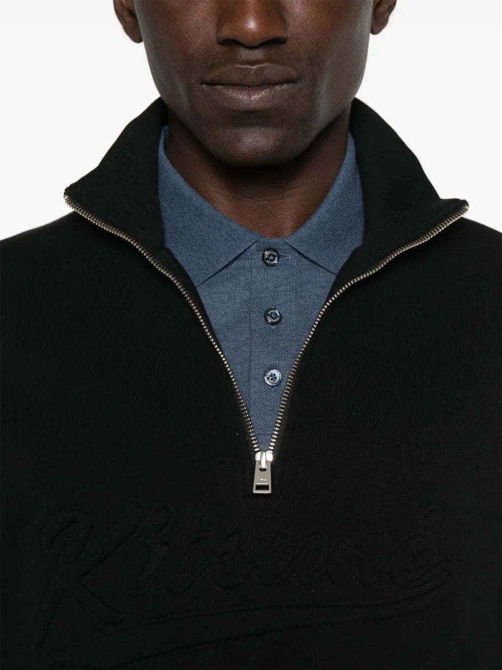 MAISON KITSUNÉ Varsity Half Zip Comfort Sweater for Men