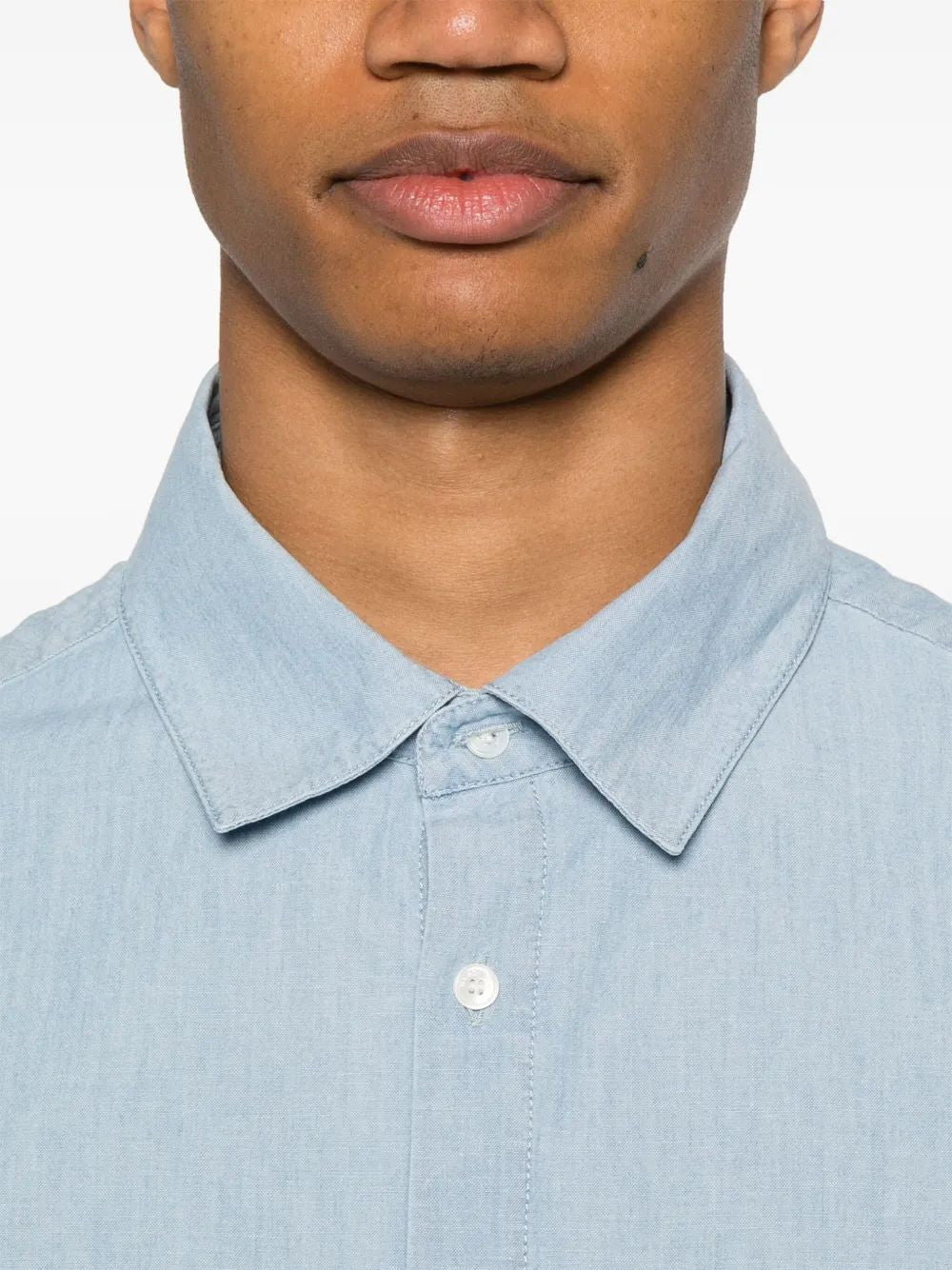 MAISON KITSUNÉ Light Chambray Shirt for Men - SS25 Collection