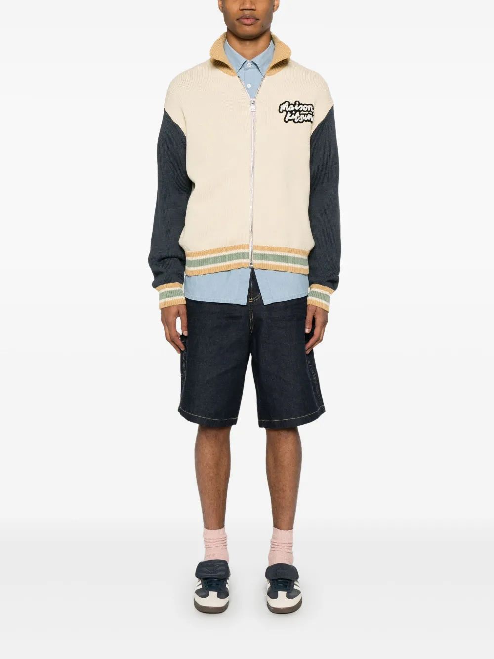 MAISON KITSUNÉ Cotton Blend Cardigan for Men - SS25 Collection