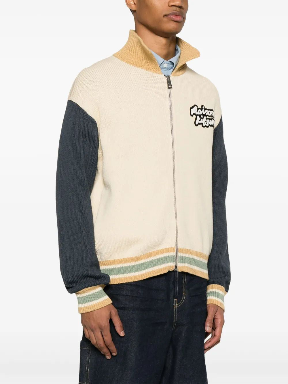 MAISON KITSUNÉ Cotton Blend Cardigan for Men - SS25 Collection