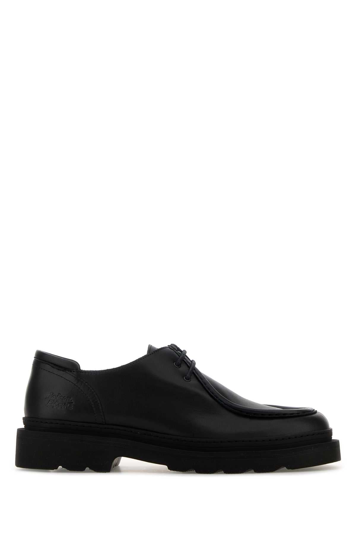 MAISON KITSUNÉ Men's Premium Leather Lace-Up Shoes