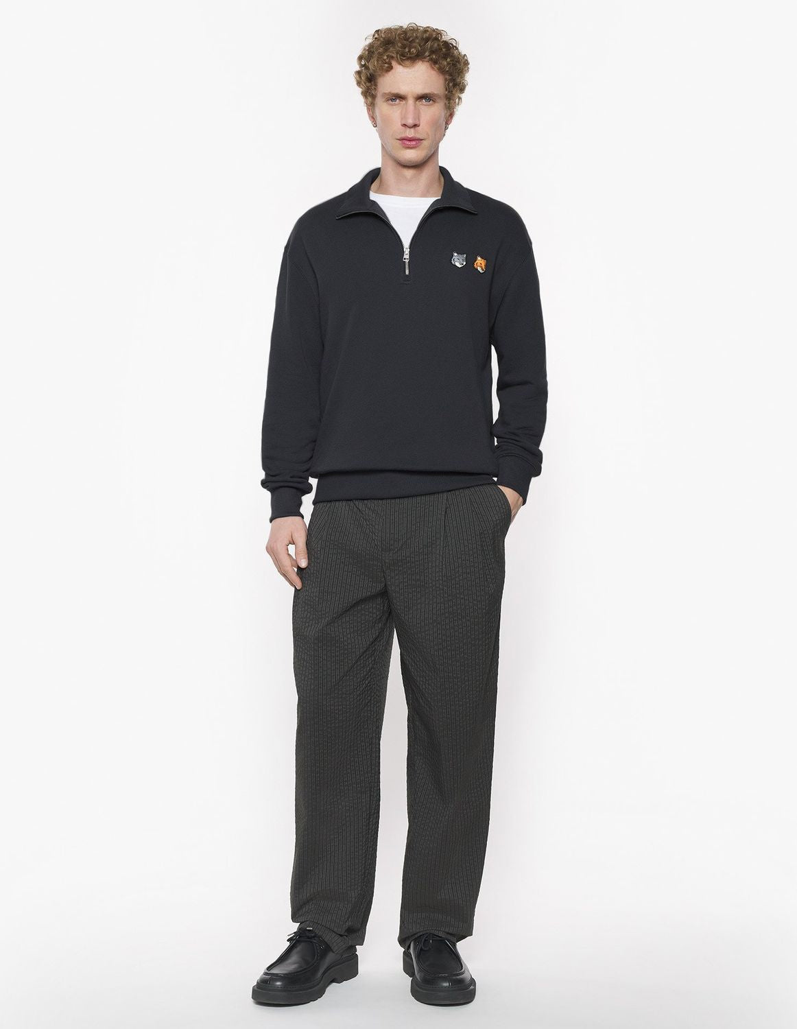 MAISON KITSUNÉ Double Bold Fox Head Cotton Sweatshirt - Men’s