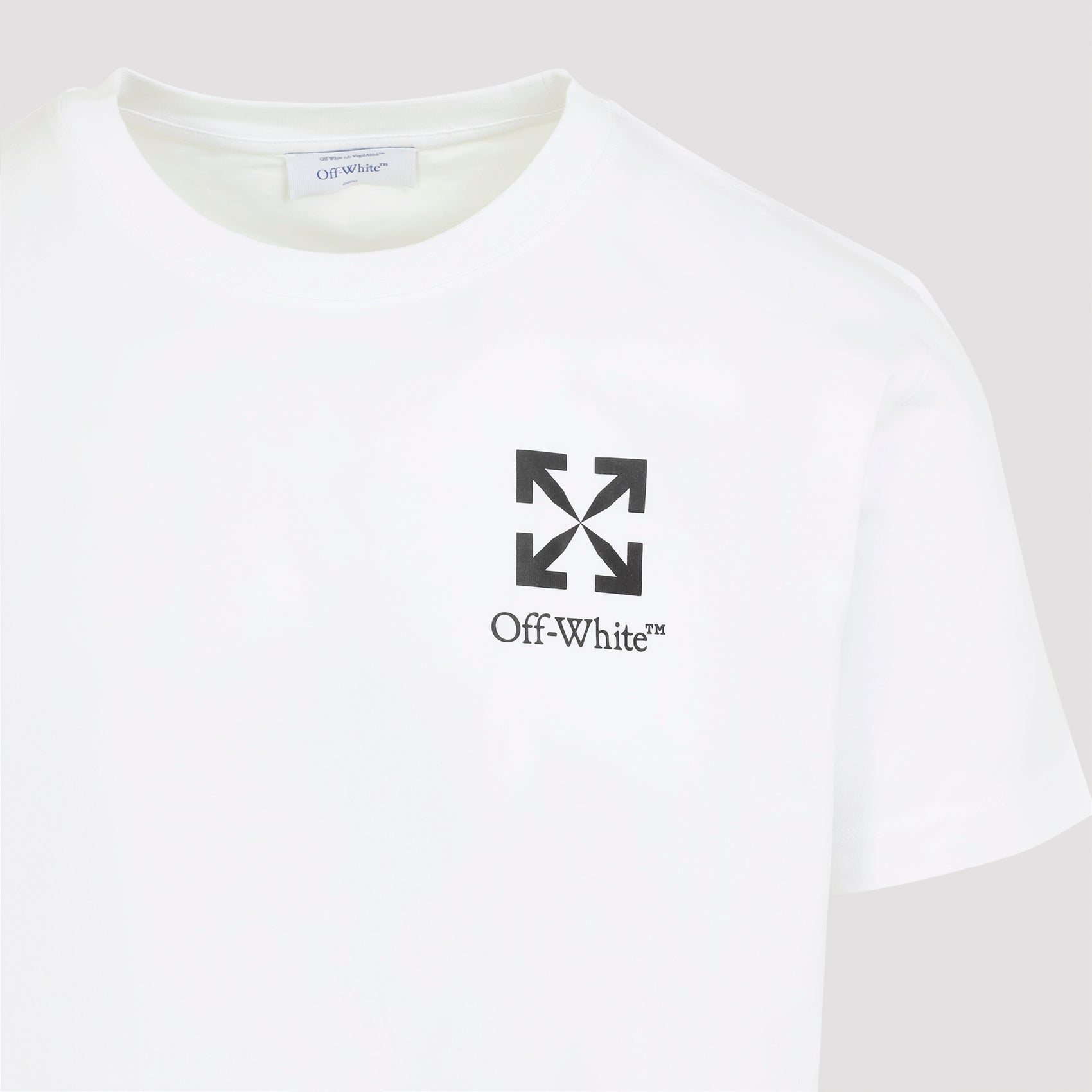 OFF-WHITE Slim Fit Arrow Print Cotton T-Shirt
