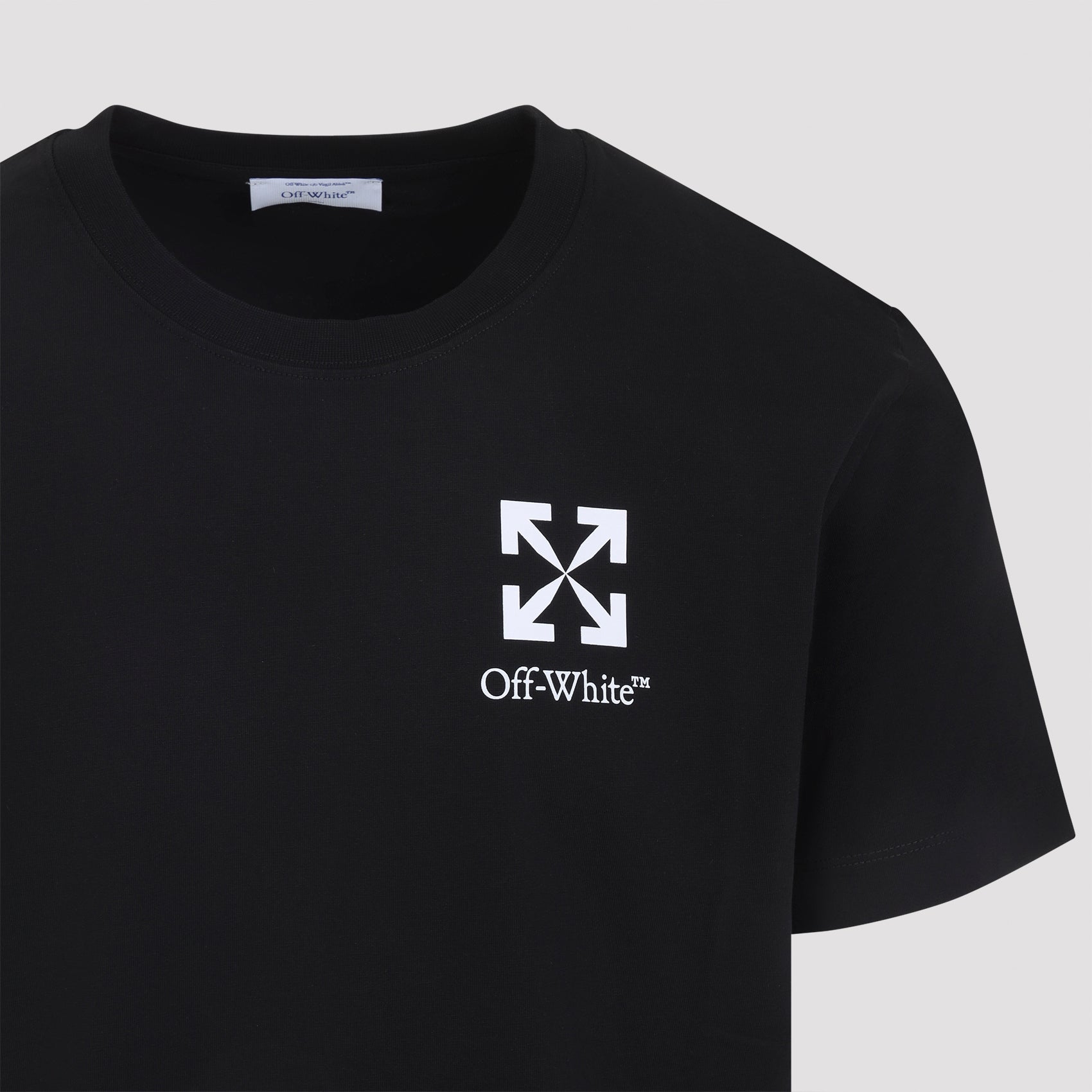 OFF-WHITE Slim Fit Arrow Print Cotton T-Shirt