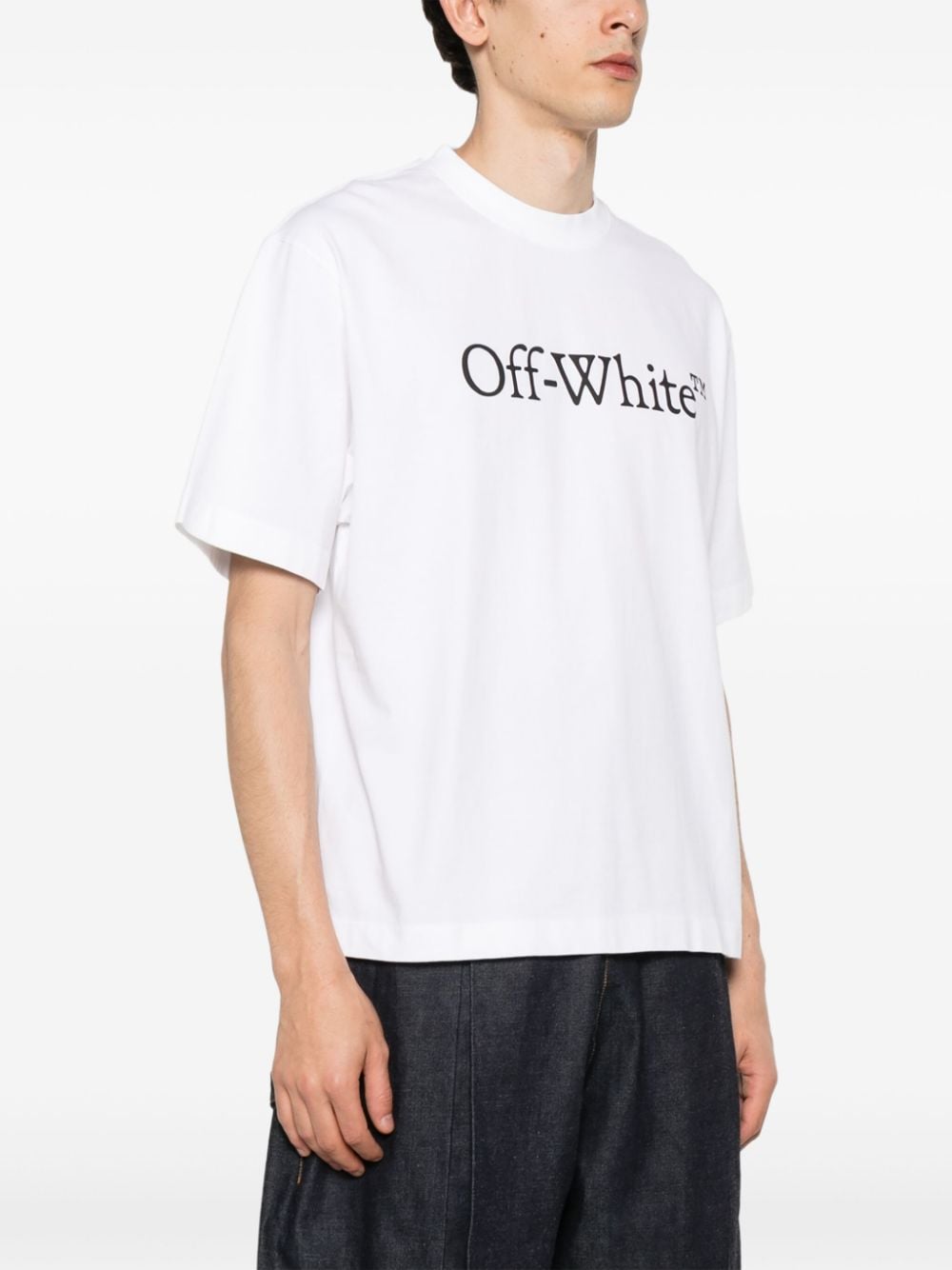 OFF-WHITE Big Bookish Cotton T-Shirt