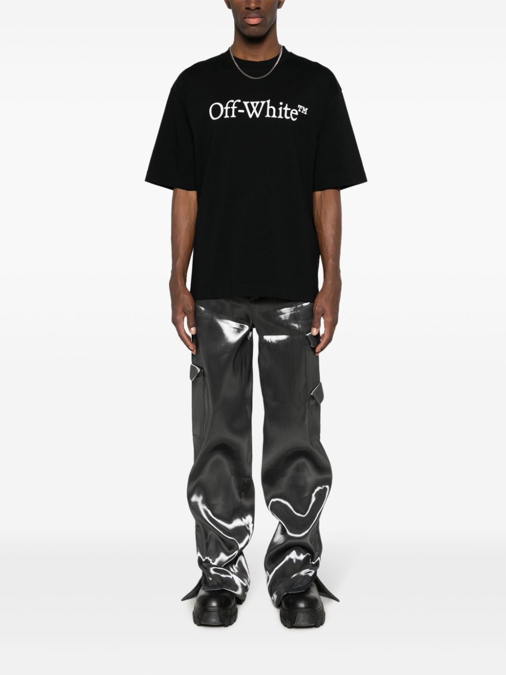 OFF-WHITE Big Bookish Cotton T-Shirt