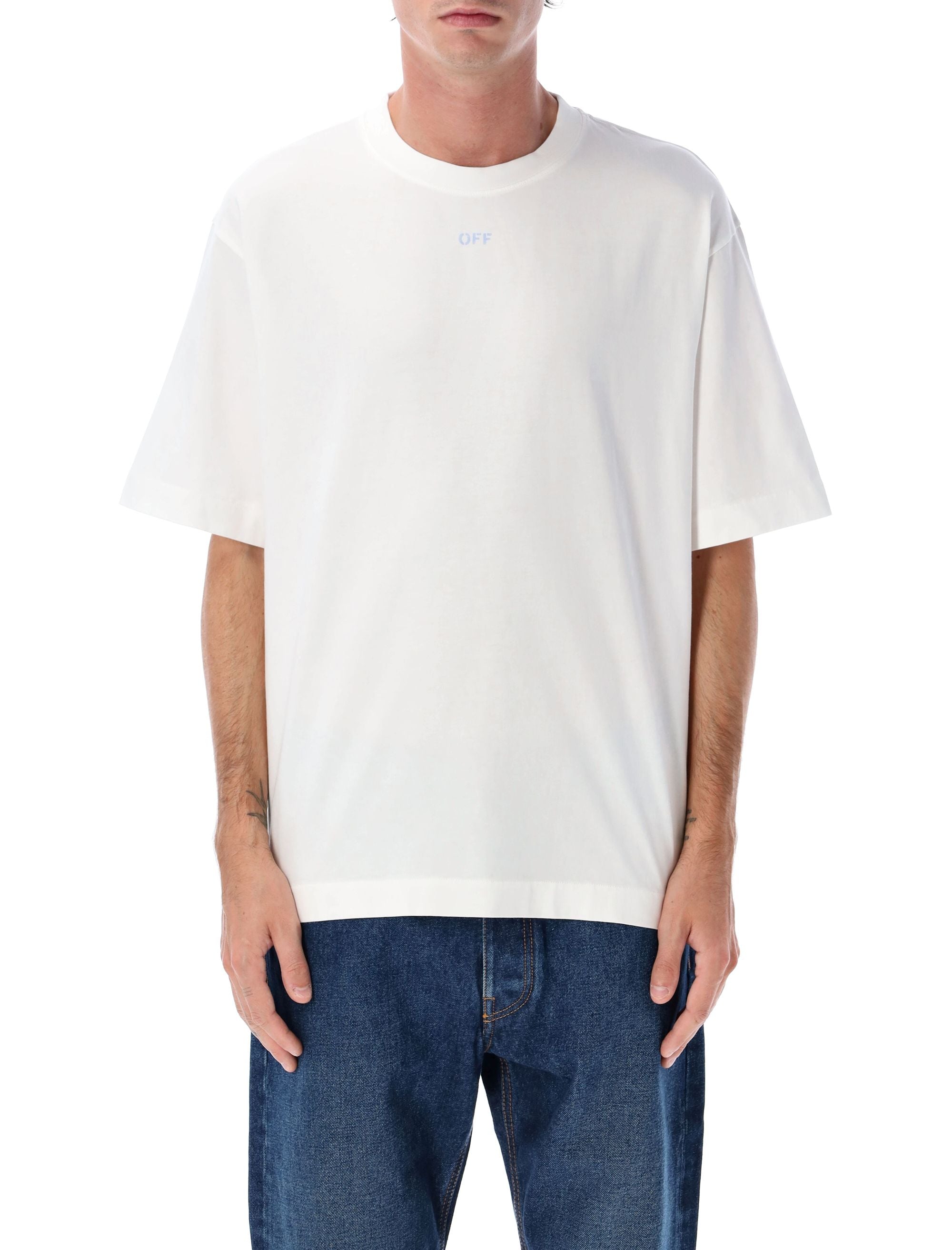 OFF-WHITE Minimalist Stencil Arrow Cotton Skate T-Shirt - Size L