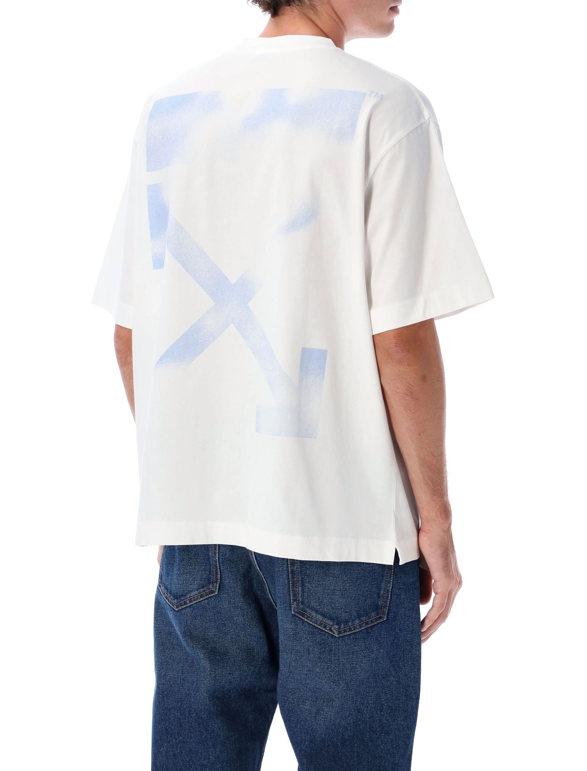 OFF-WHITE Minimalist Stencil Arrow Cotton Skate T-Shirt - Size L