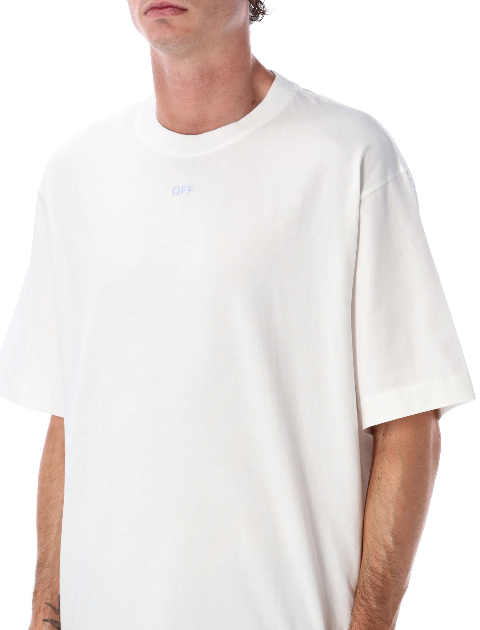 OFF-WHITE Minimalist Stencil Arrow Cotton Skate T-Shirt - Size L