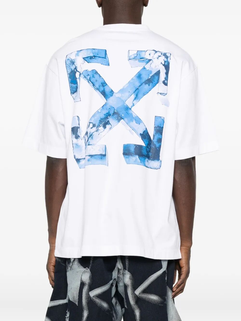 OFF-WHITE Men's Back Print Cotton T-Shirt