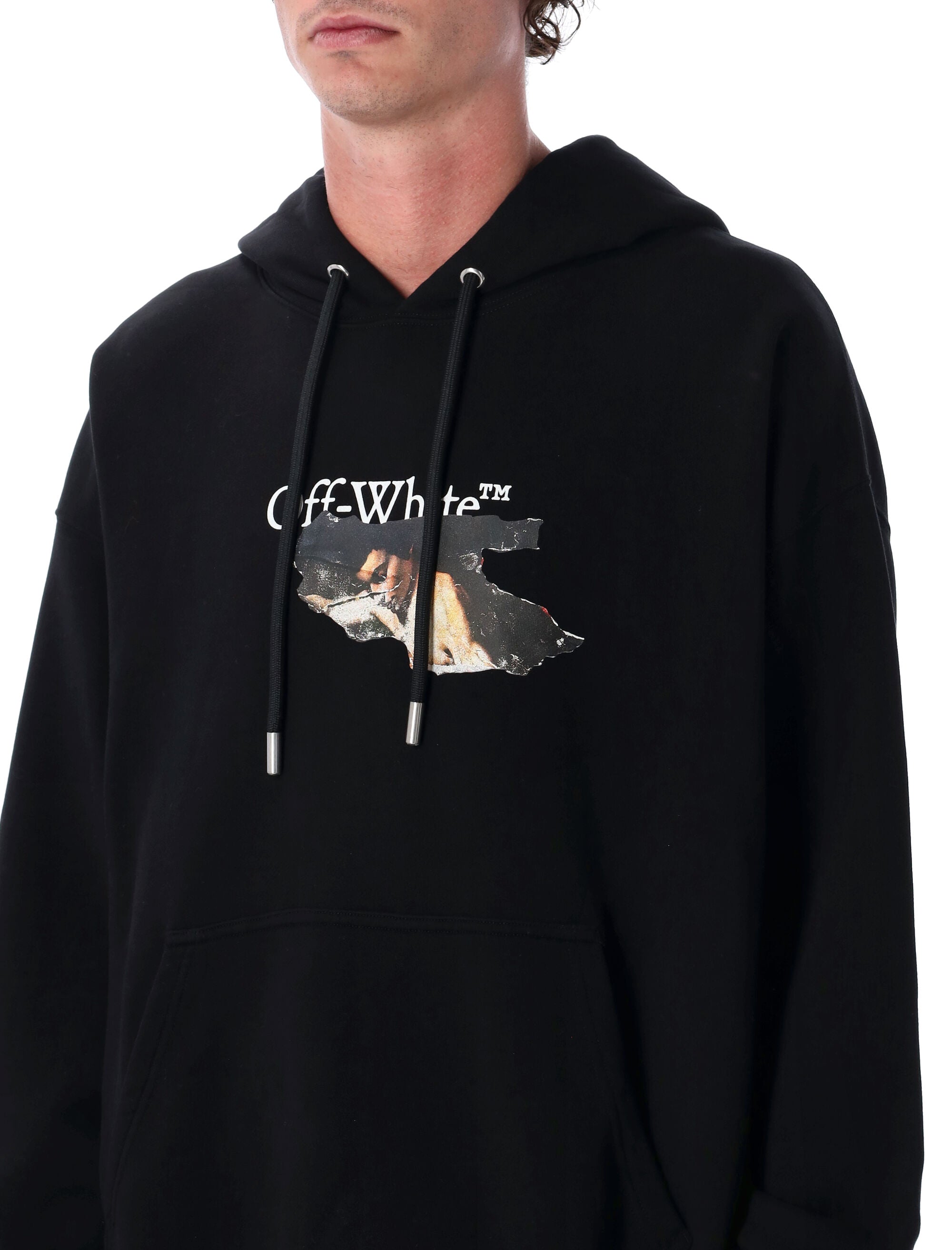 OFF-WHITE Paint Arrow Cotton Skate Hoodie - Size L