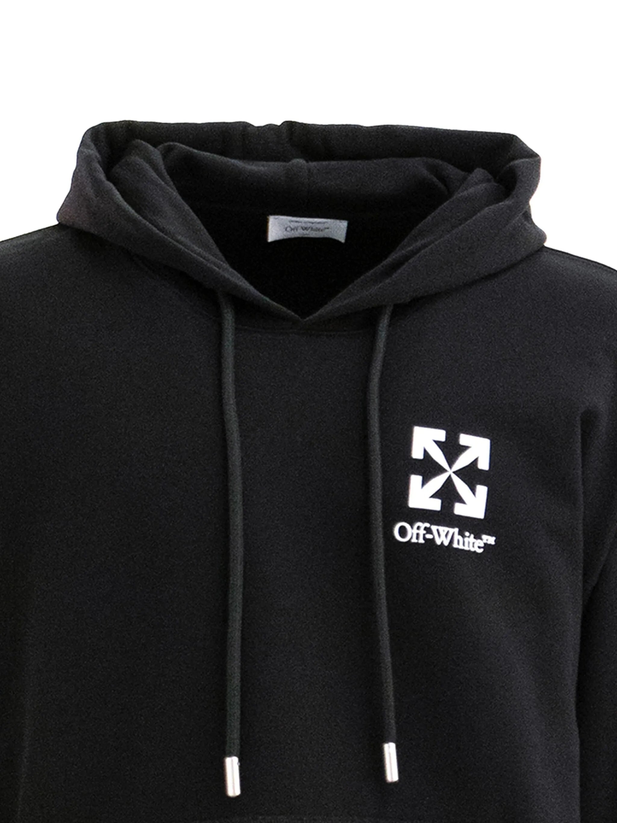 OFF-WHITE Cotton Hooded Sweatshirt for Men - FW25 Collection
