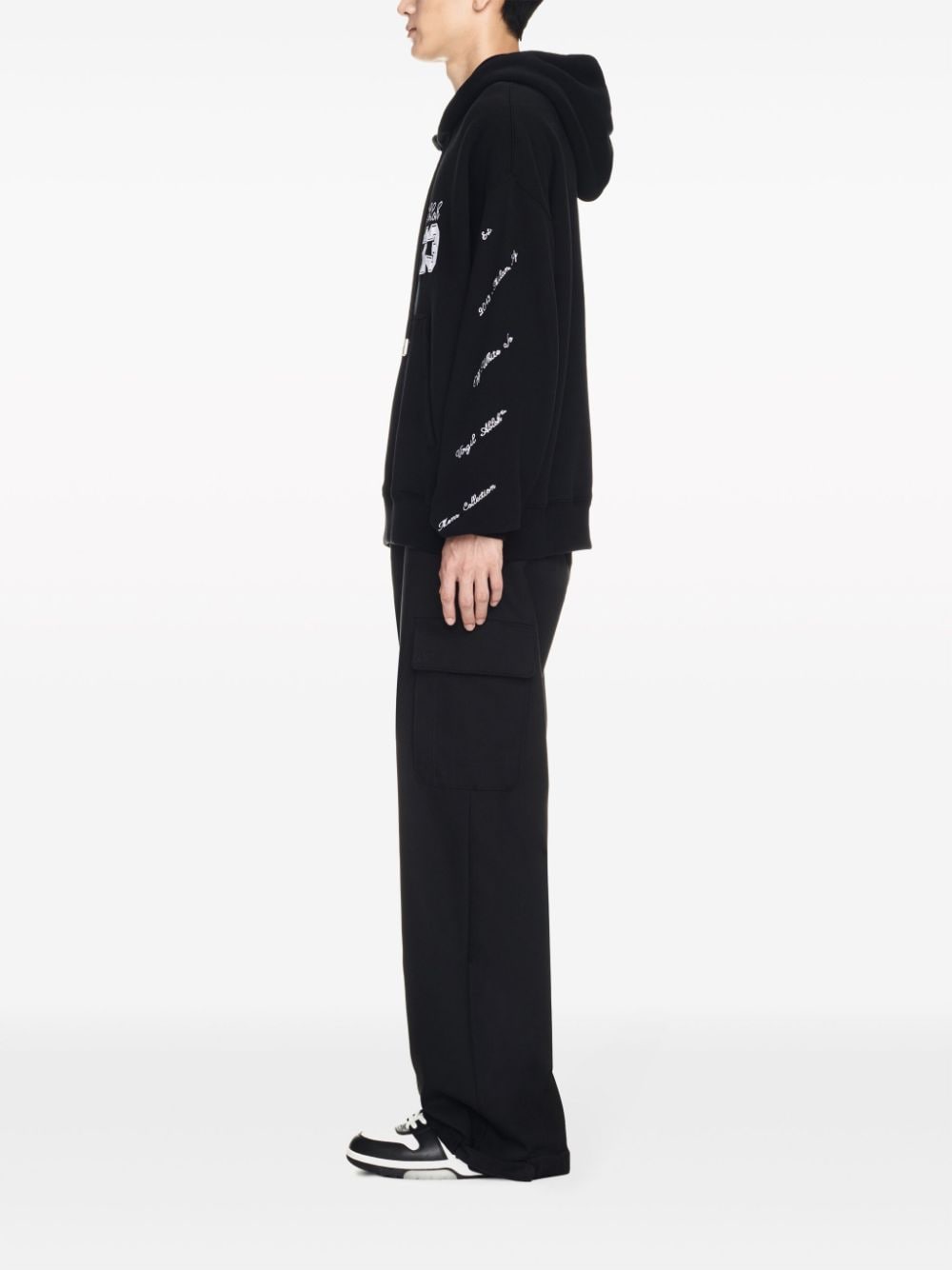 OFF-WHITE Cotton Hoodie with MJ 23 Patch