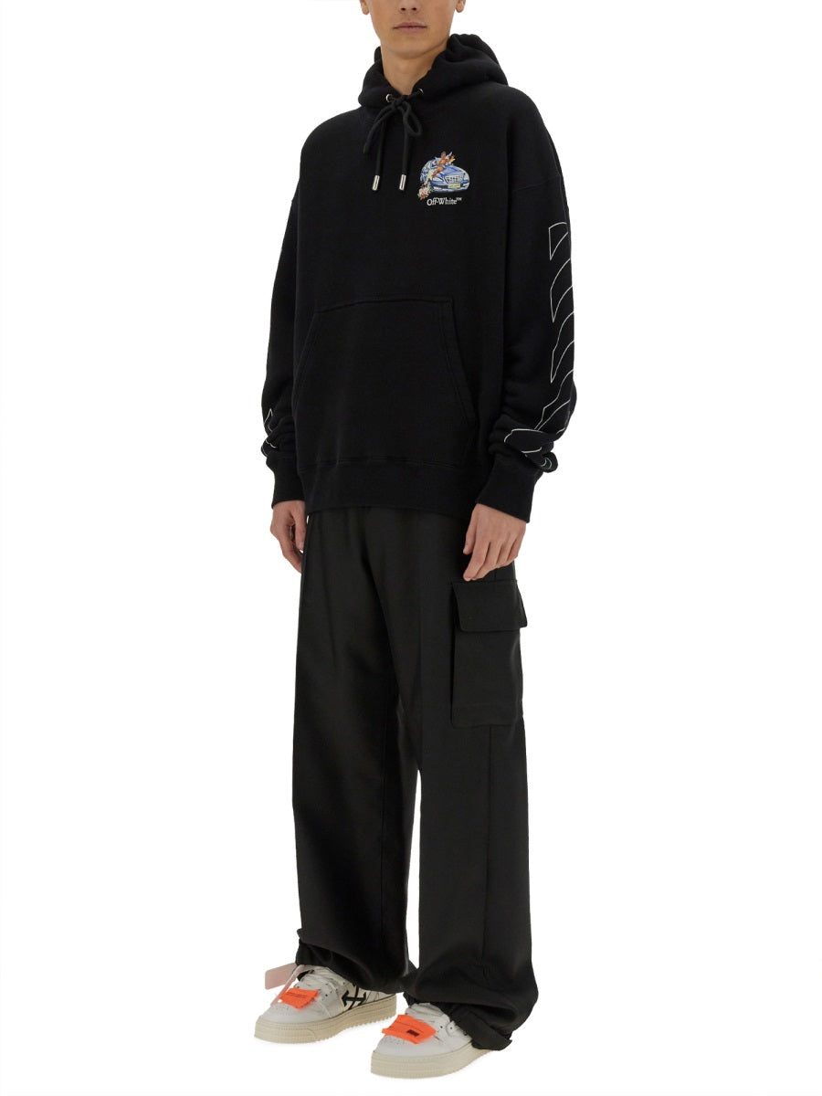 OFF-WHITE Cotton Hoodie for Men - Size L