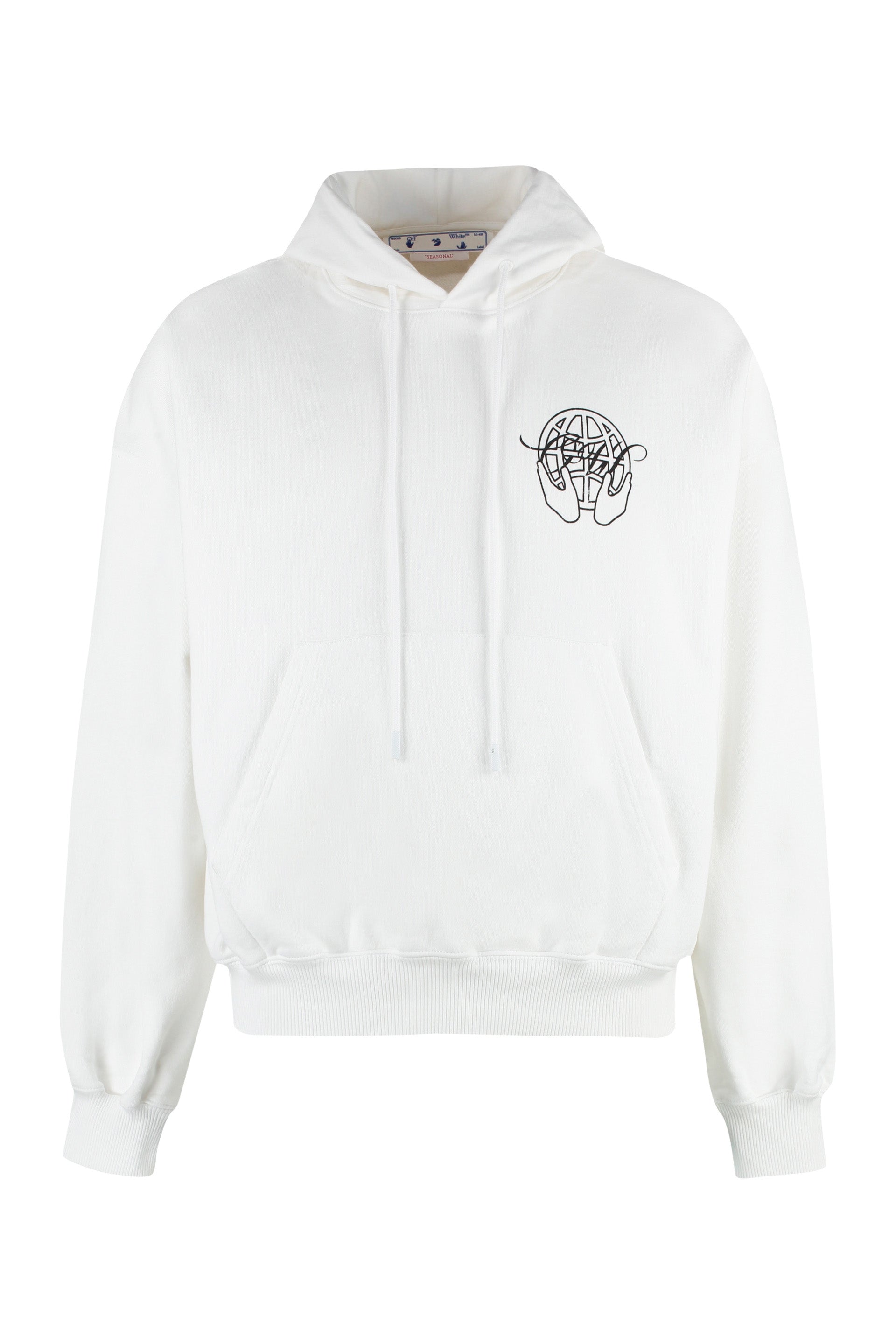 OFF-WHITE Hooded Sweatshirt with Back Print for Men