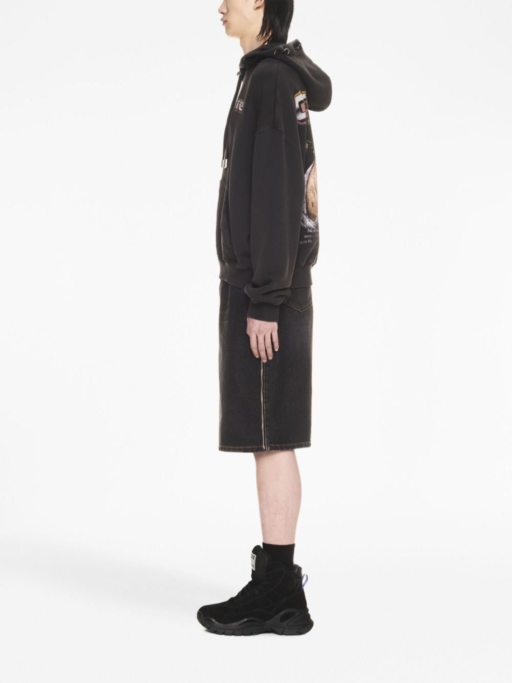OFF-WHITE Cotton Hoodie with Graphic Print for Men