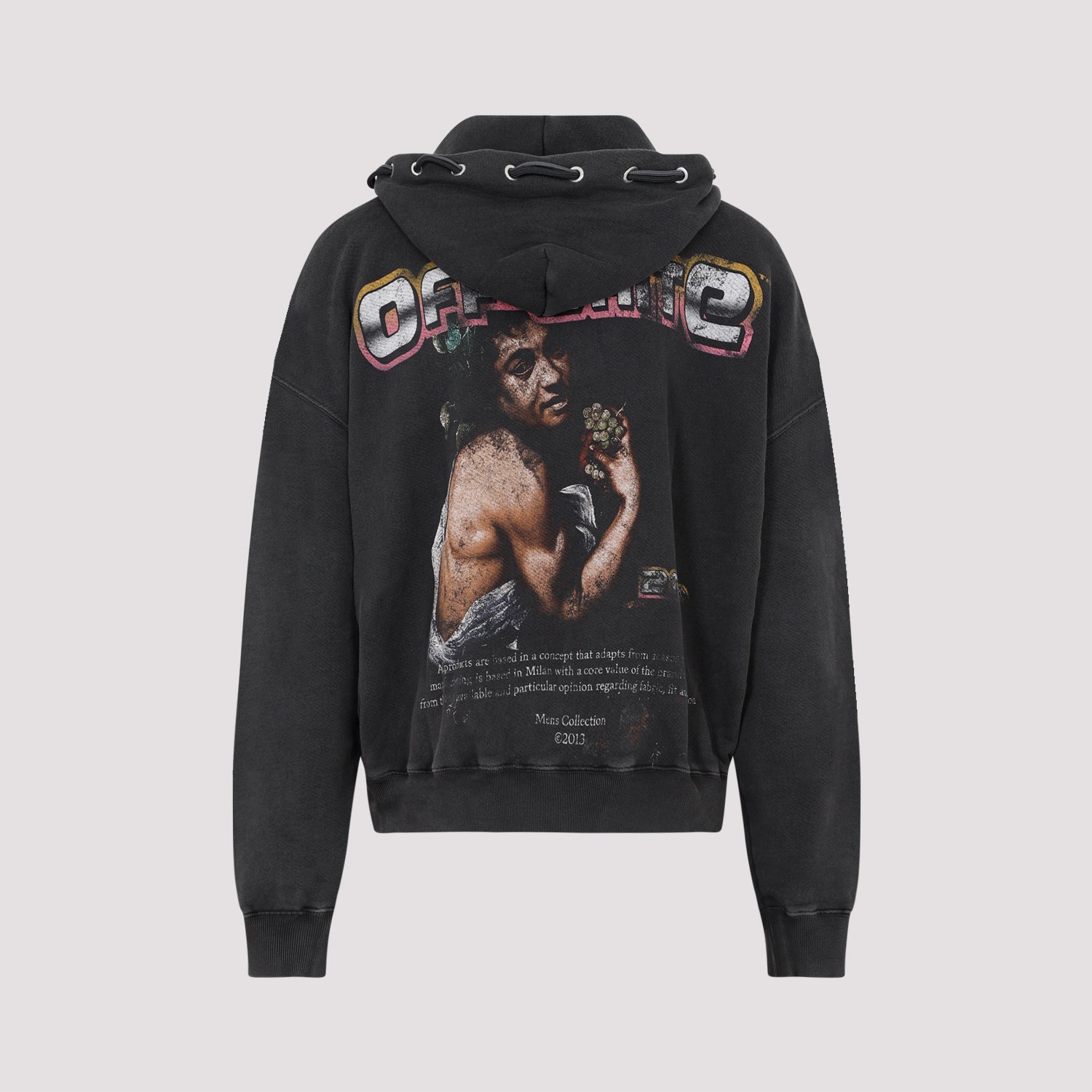 OFF-WHITE Cotton Hoodie with Graphic Print for Men