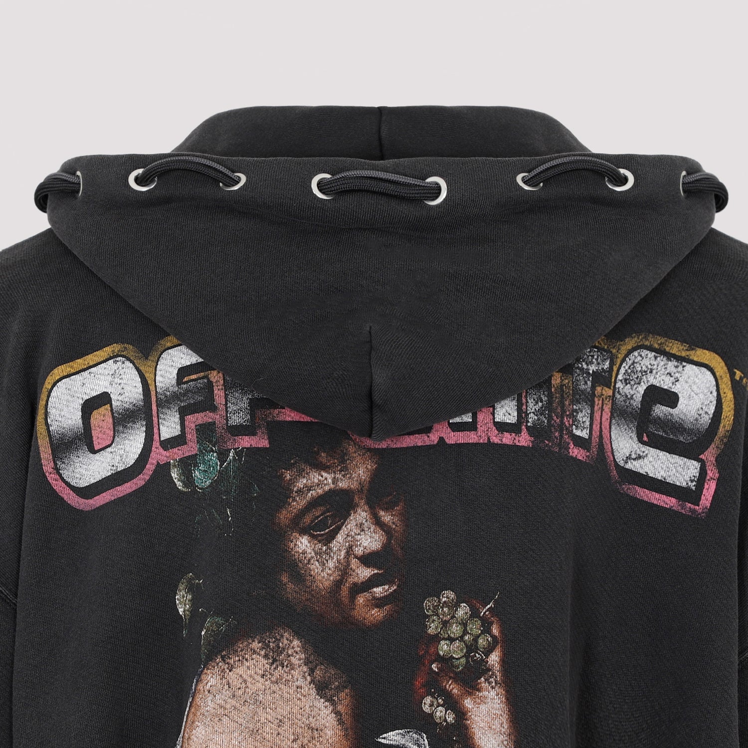OFF-WHITE Cotton Hoodie with Graphic Print for Men