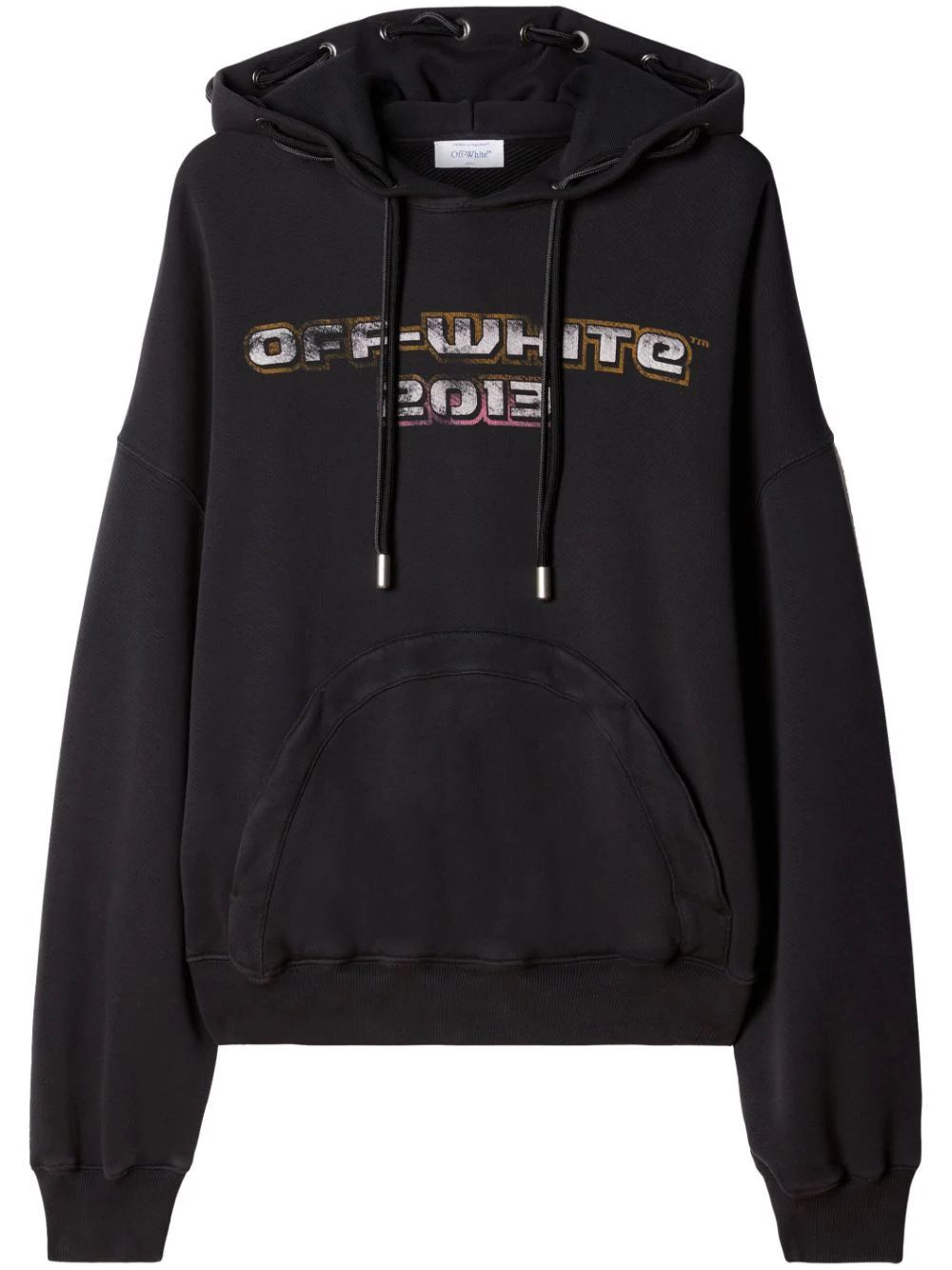 OFF-WHITE Cotton Hoodie with Graphic Print for Men