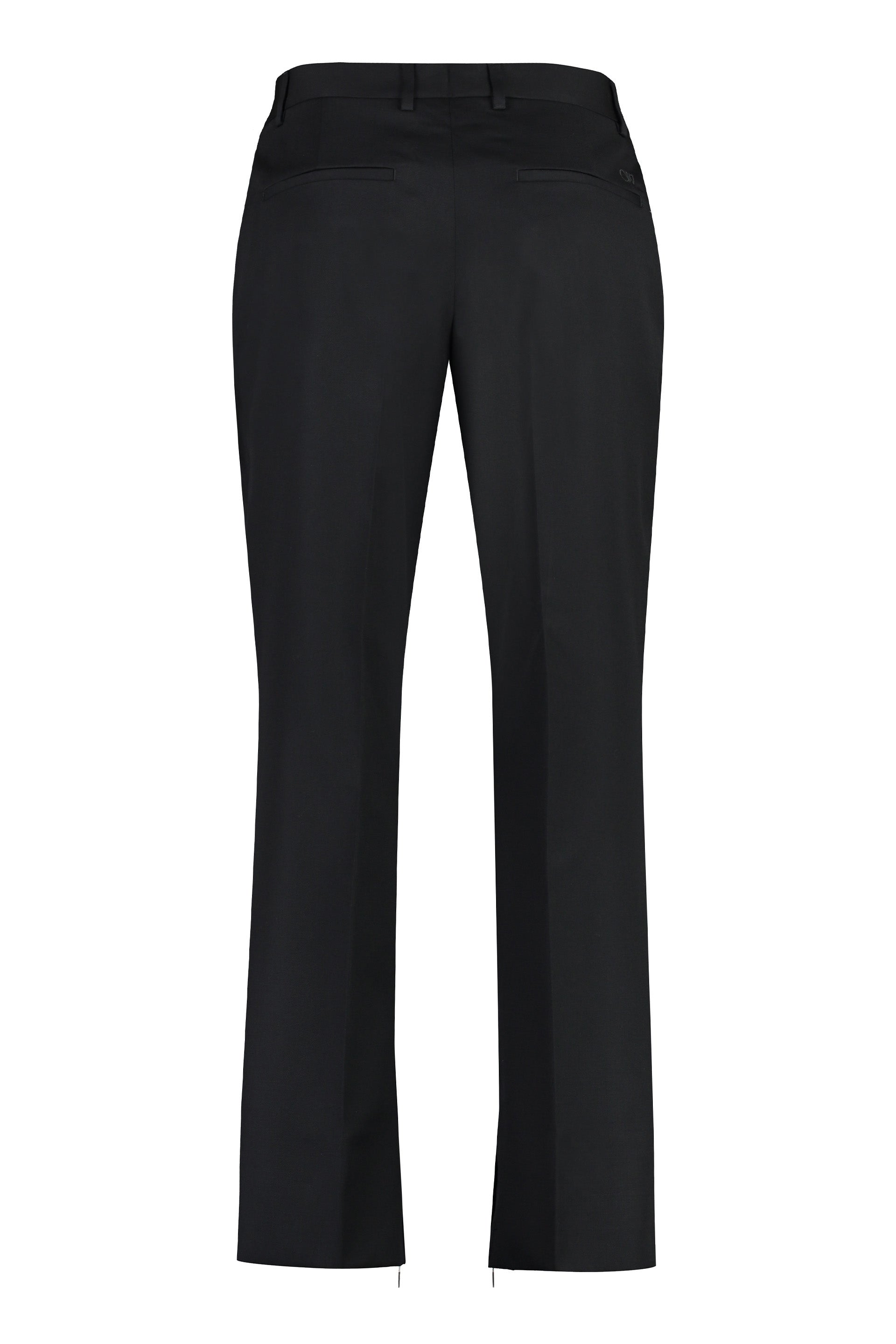 OFF-WHITE Contemporary Virgin Wool Trousers for Men