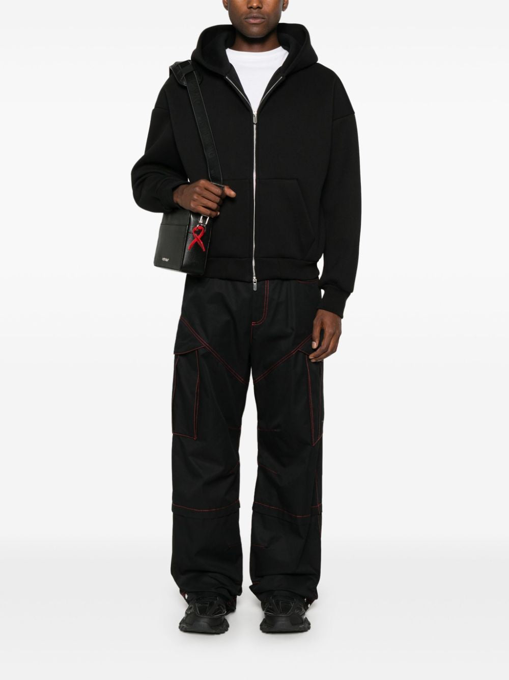 OFF-WHITE Wide Fit Cargo Pants with Adjustable Bottom
