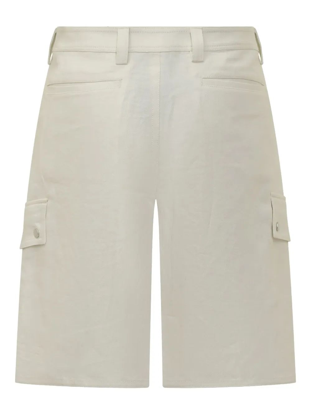 OFF-WHITE Linen Safari Cargo Shorts