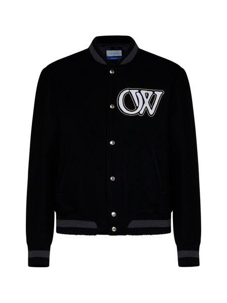 OFF-WHITE Wool Varsity Bomber Jacket for Men
