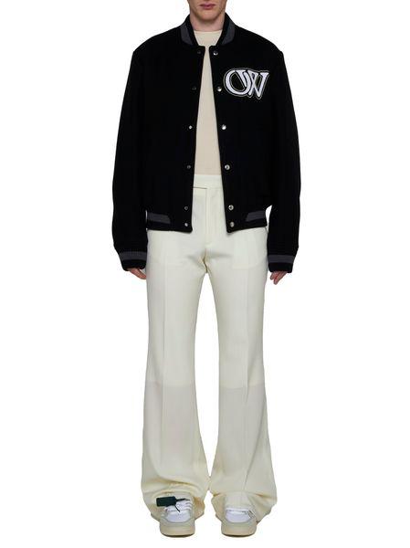 OFF-WHITE Wool Varsity Bomber Jacket for Men
