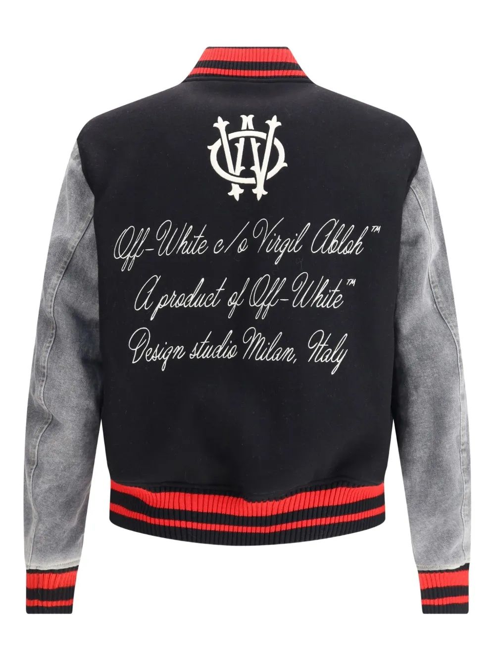 OFF-WHITE Gothic Wool Varsity Jacket for Men